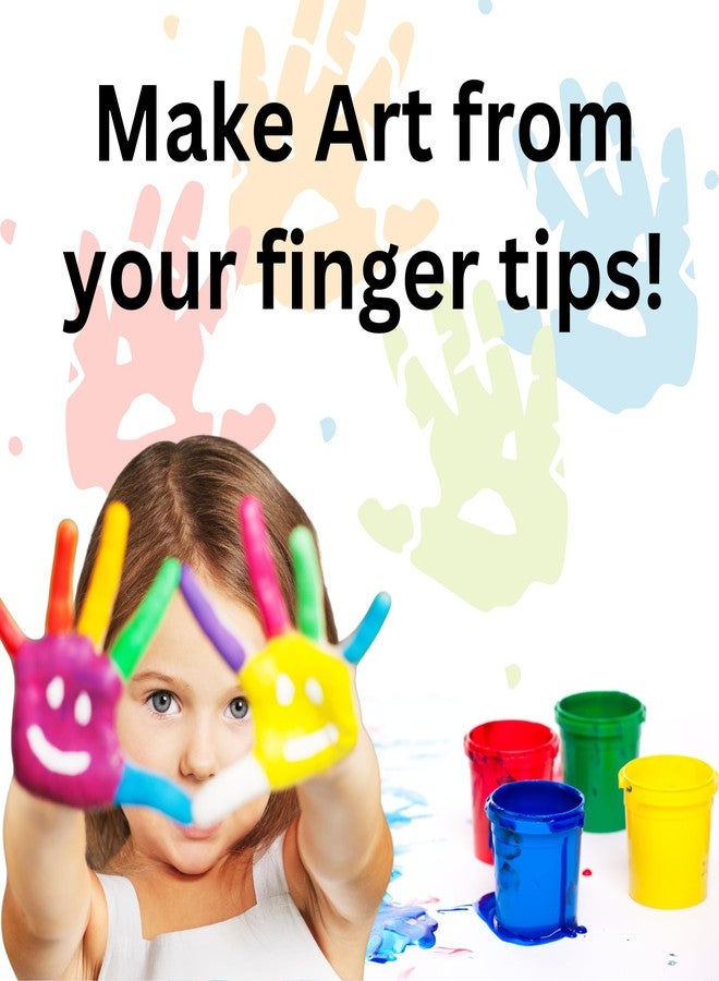 Fun4you Finger Hand Paint Color Kit for Kids 6 Washable Colours Wooden Spatula Painting Book Sheets Safe & Non-Toxic Craft Set for Age 3+ For Boy Girl - Image 4